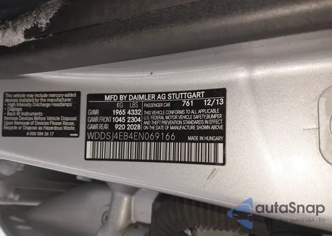 2014 Mercedes-Benz Cla 250 z USA, uszkodzony, nr VIN WDDSJ4EB4EN069166